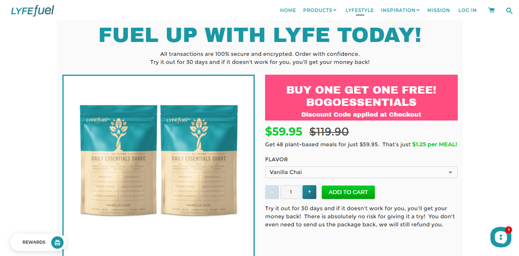 LyfeFuel Shopify Store