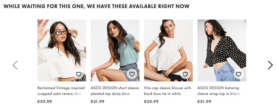 Zalando relevant products