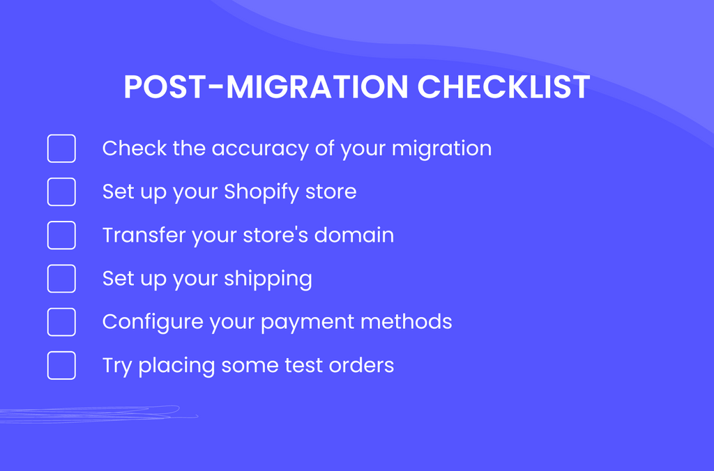 After-migration checklist