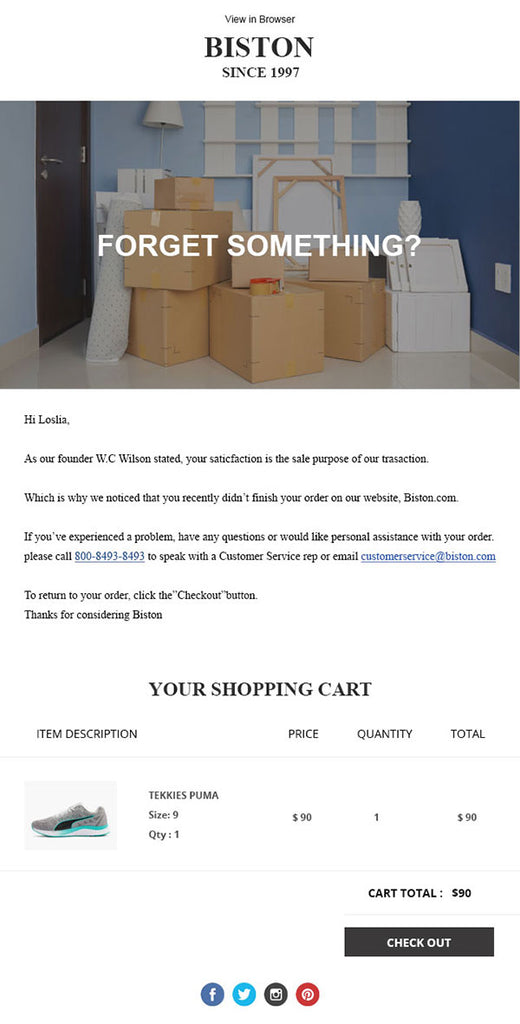 personalize abandoned cart email