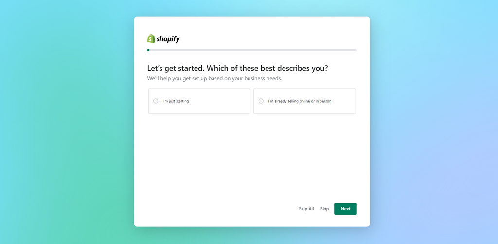 Shopify’s survey questions