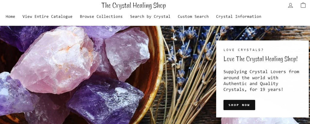 The Crystal Healing Shop homepage
