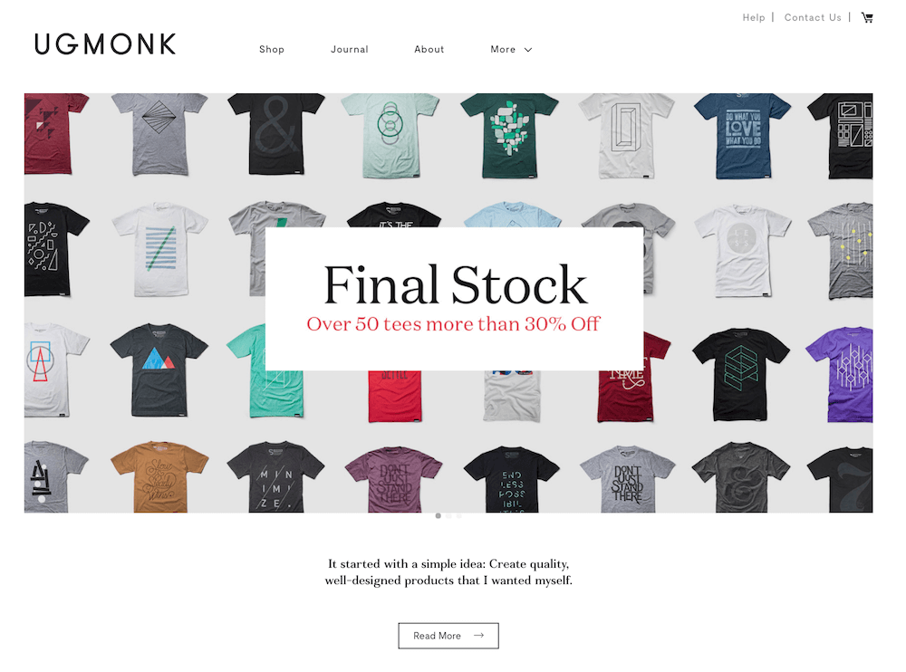 ugmonk landing page