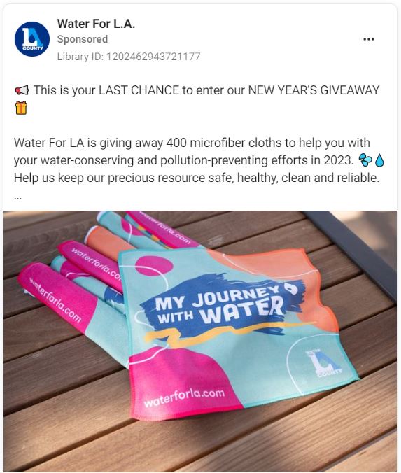 Water for L.A. New Year Giveaway post