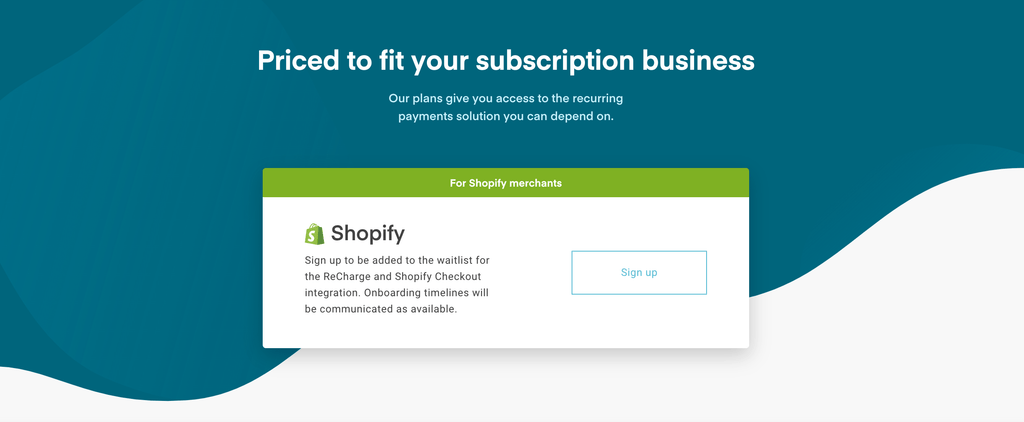 ReCharge integration with Shopify