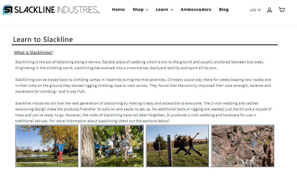 Slackline industries blog