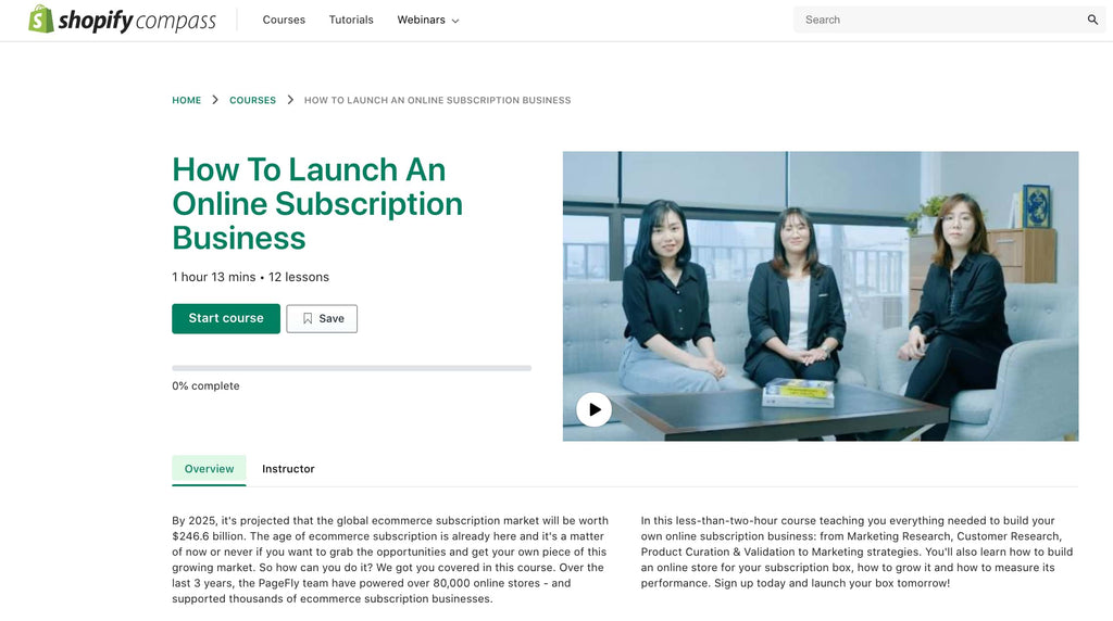 how to launch an online subscription business course