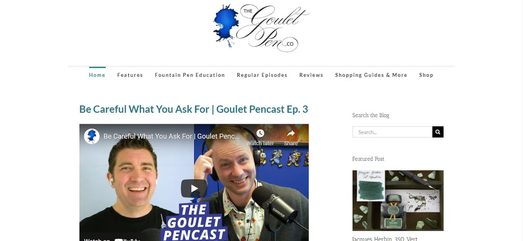 Goulet’s Blog Design homepage