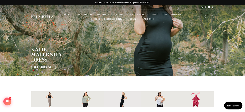 Maternity: Ella Bella homepage