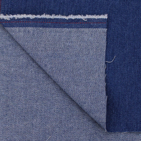 TEXTURED BLUE DENIM - 100% COTTON FABRIC