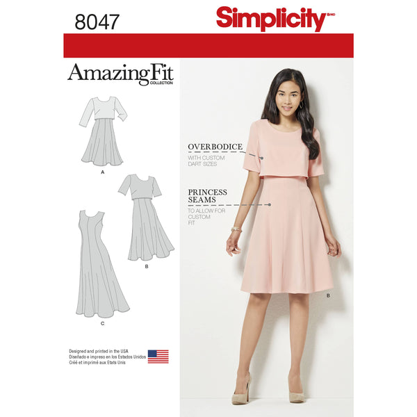 Simplicity 8258 Women's Sheath Dress Sewing Pattern, 3 Styles, Sizes 10-18