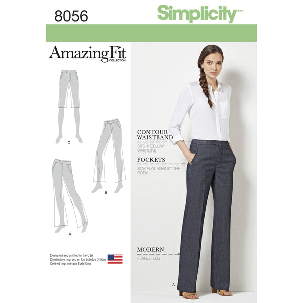 Simplicity Easy Sewing Pattern 8389 Long Pants, Pull-on, Shorts, Tie Belt,  Wide & Narrow Leg Fashion Sportswear, Sizes 14 16 18 20 22, UNCUT -   Canada