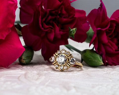 Antique-inspired engagement ring