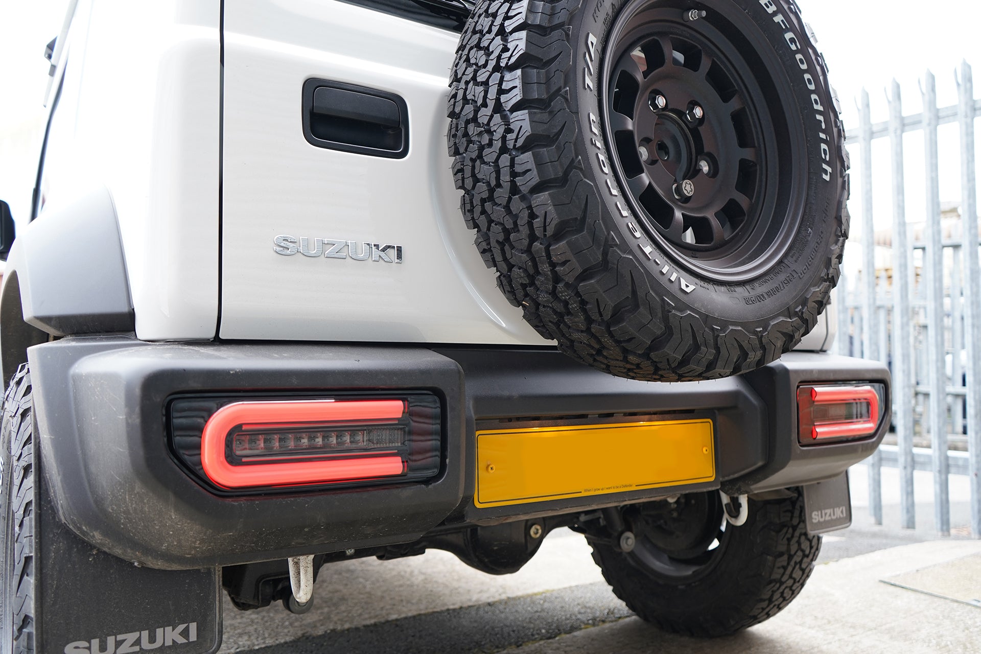 Suzuki Jimny (2018+) with HIGH PEAK J-01 wheels, JimnyStyle LED Tail Lights and other accessories supplied and fitted by street track life