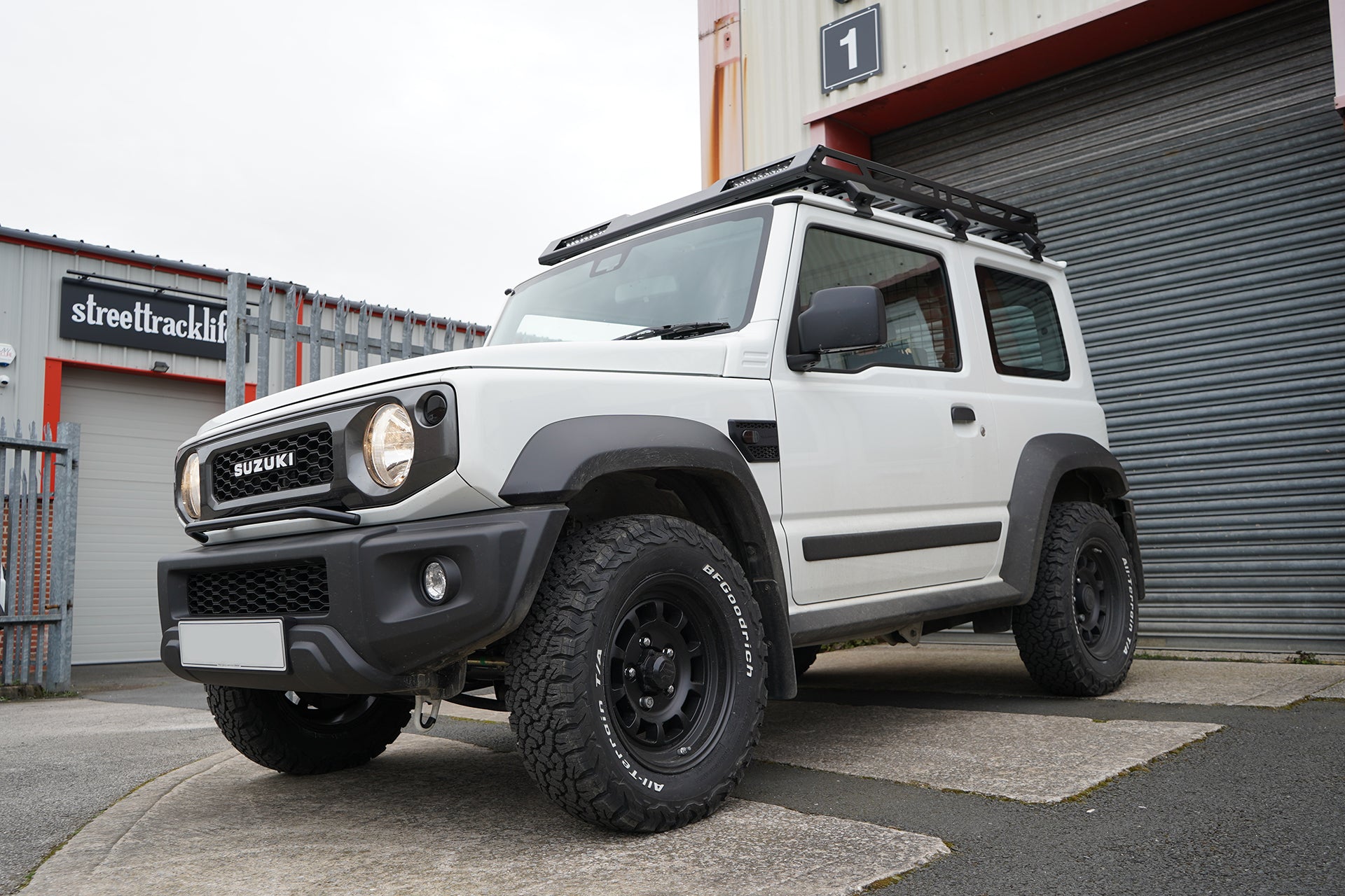 Suzuki Jimny (2018+) with HIGH PEAK J-01 wheels, JimnyStyle LED Tail Lights and other accessories supplied and fitted by street track life