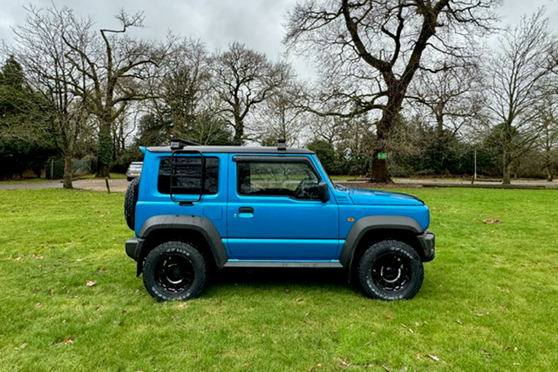 Suzuki Jimny with EVOCorse Dakar Zero Wheels and Front Runner Load Bars Supplied by Street Track Life JimnyStyle