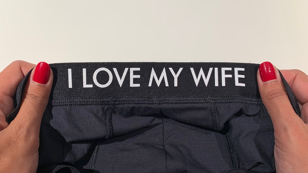 FANCIES Boxer Briefs in Anthracite: I LOVE MY WIFE