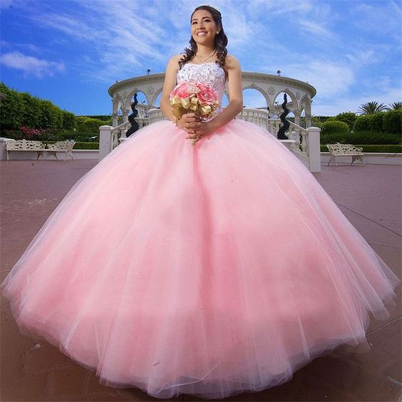 Ball Gown Pink Pageant Dresses Birthday Dress Pirncess Gown prom dress ...