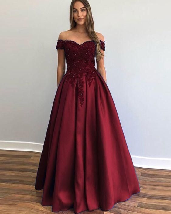 burgundy formal dress Long Prom Dress cg24776 – classygown