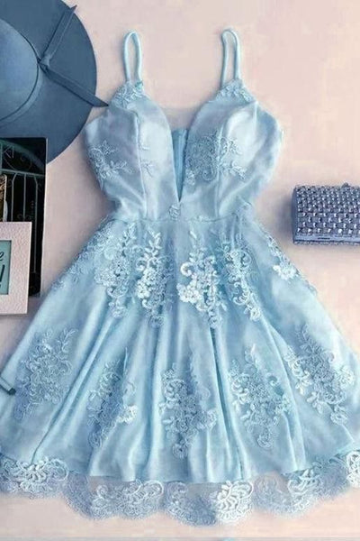 light blue homecoming dress