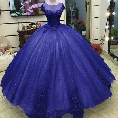 Ball Gown Princess Prom Dresses Lace Appliqued Victorian Formal gowns ...