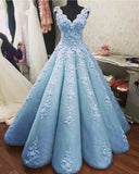 Charming Ball Gown Prom Dresses Lace Embroidery  cg6845