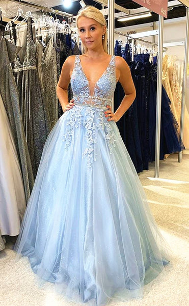 modest blue prom dresses