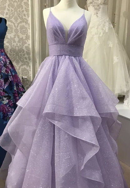 purple formal evening gowns