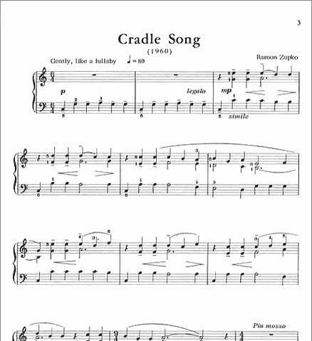 Cradle Song By Ramon Zupko - Pace Recital Series