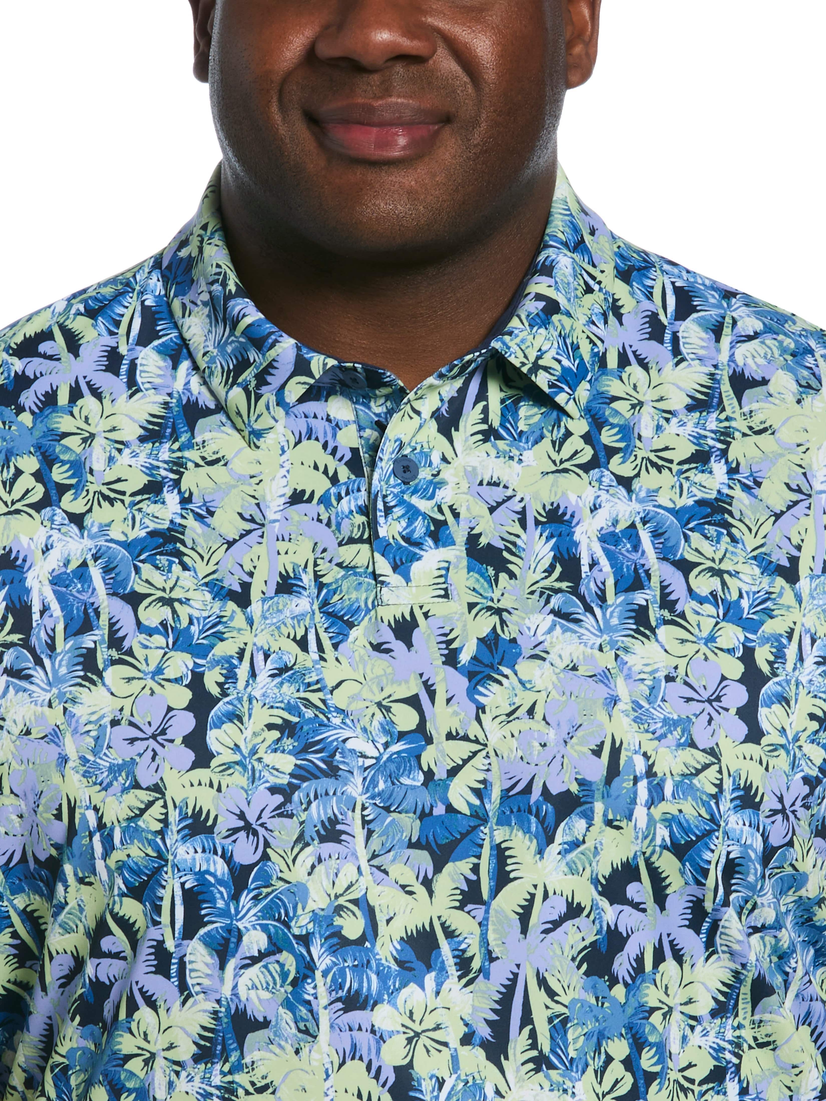 Big & Tall Sunrise Confetti Print Polo