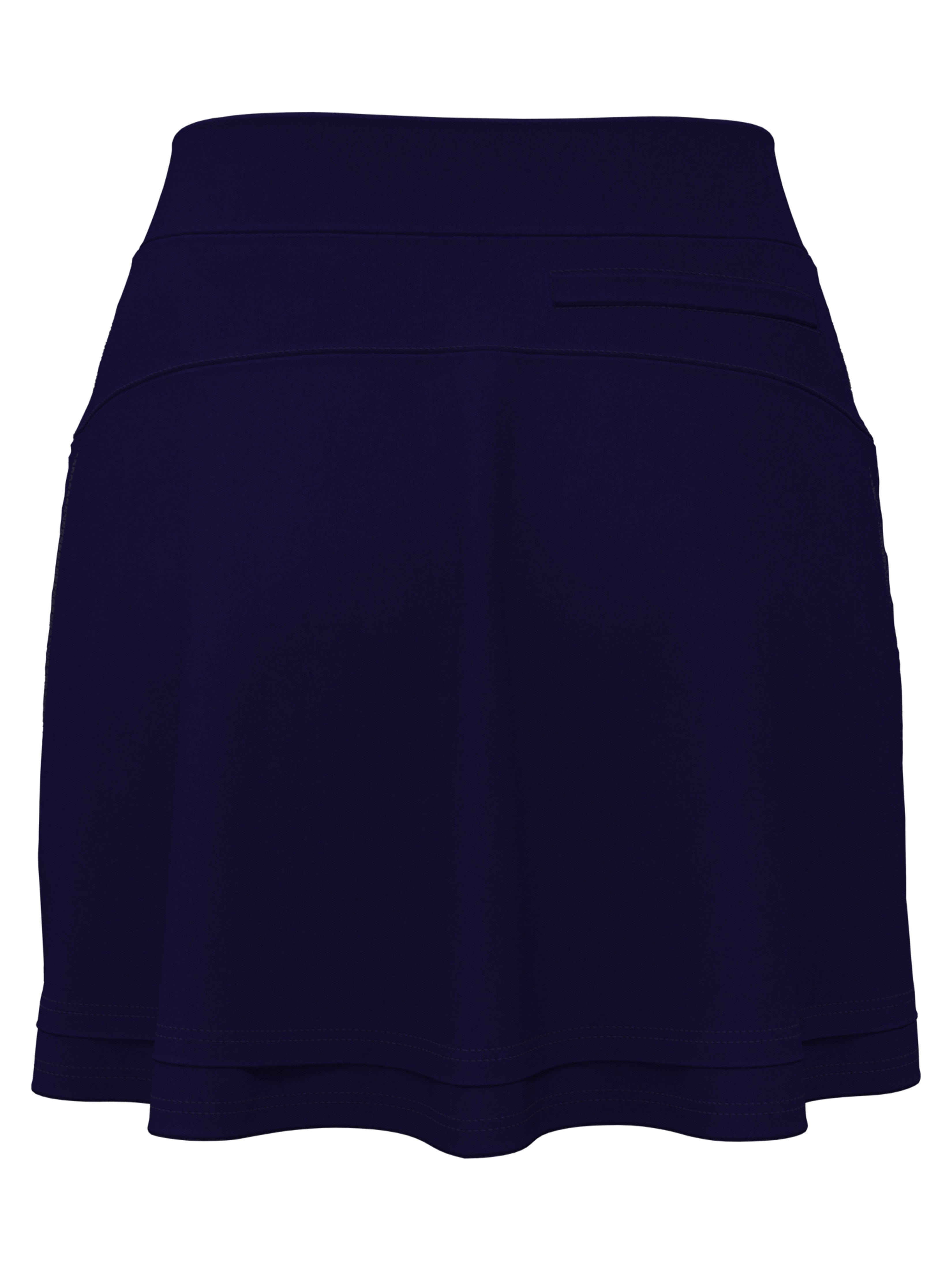 Womens 16" Double Ruffle Logo Golf Skort