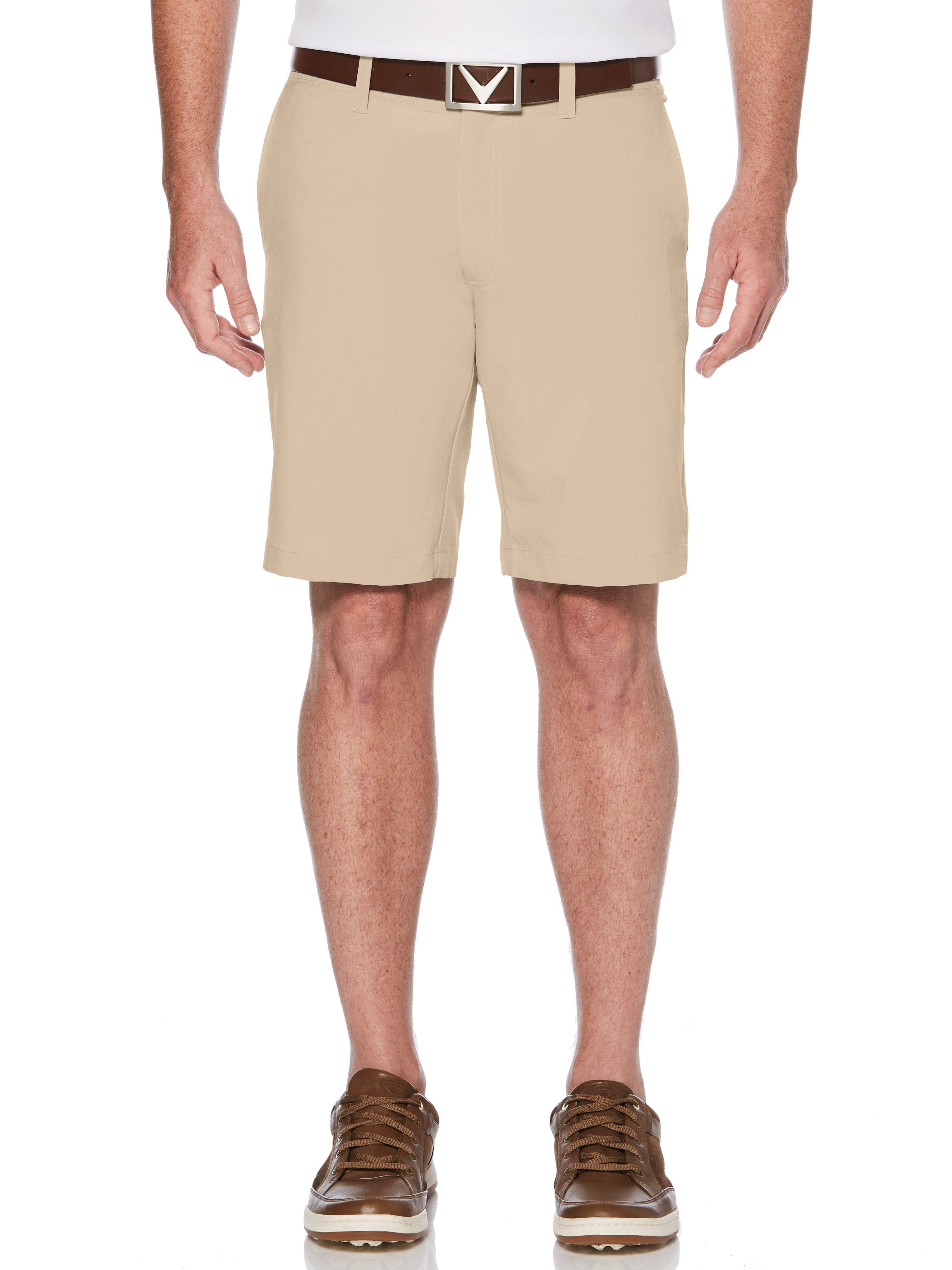 Essentials Mens Golf Stretch Shorts Size 34 Classic Fit Nutmeg Brown  New