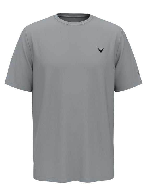 Callaway Men's Golf Sun Protection Tee, Quarry Gray, Polyester/Spandex