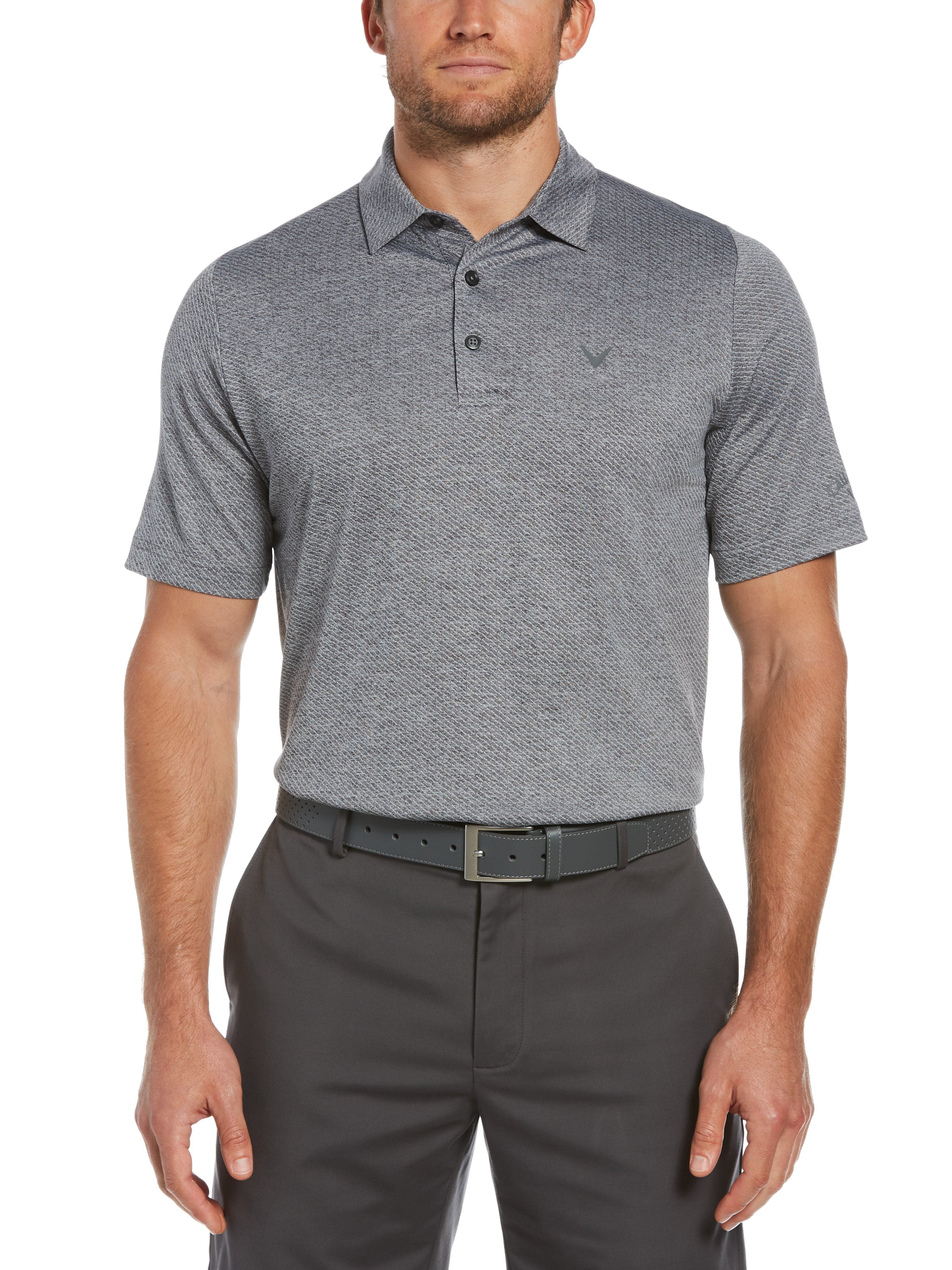 Mens Swing Tech™ Ventilated Heather Jacquard Golf Polo | Callaway