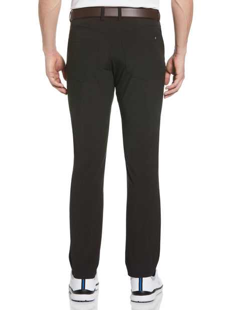 Calvin Klein Men's Stretch Flexible Waistband Textured Pants Olive Green  38X34