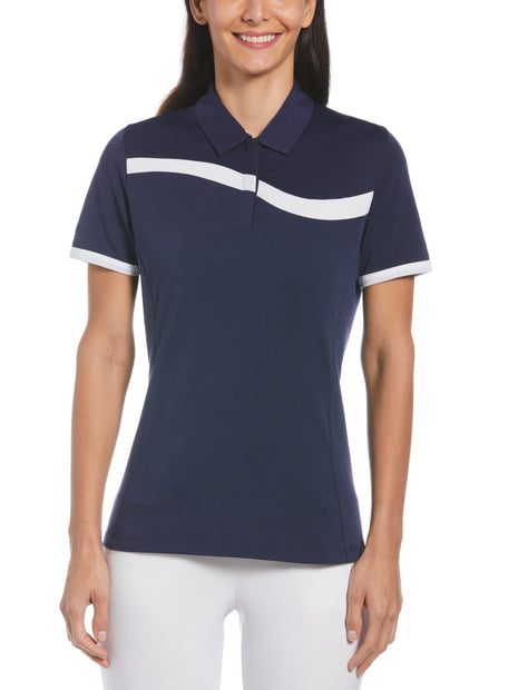 Womens Shift Stripe Mini Mock Notch Collar Golf Shirt | Callaway