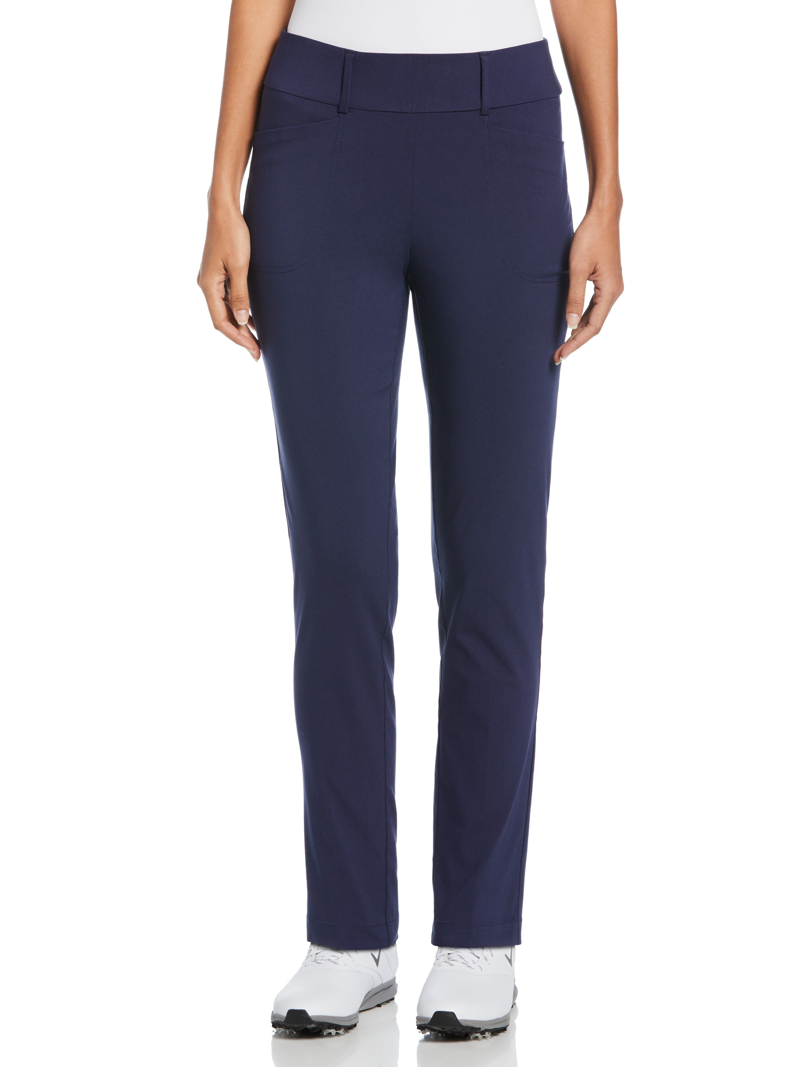 Callaway Ladies High Waisted Rib Thermal Leggings in Peacoat Navy – GolfGarb