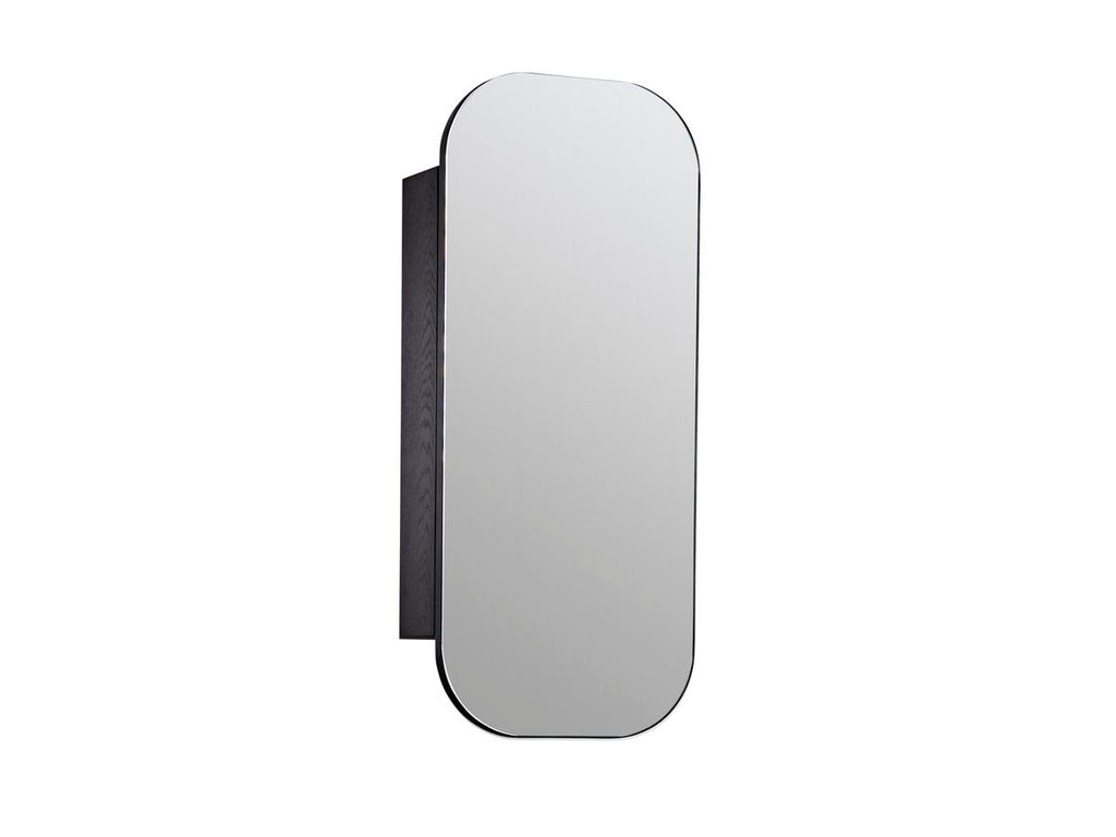 Issy Z1 Ballerina Oval Mirror With Shaving Cabinet 380x900