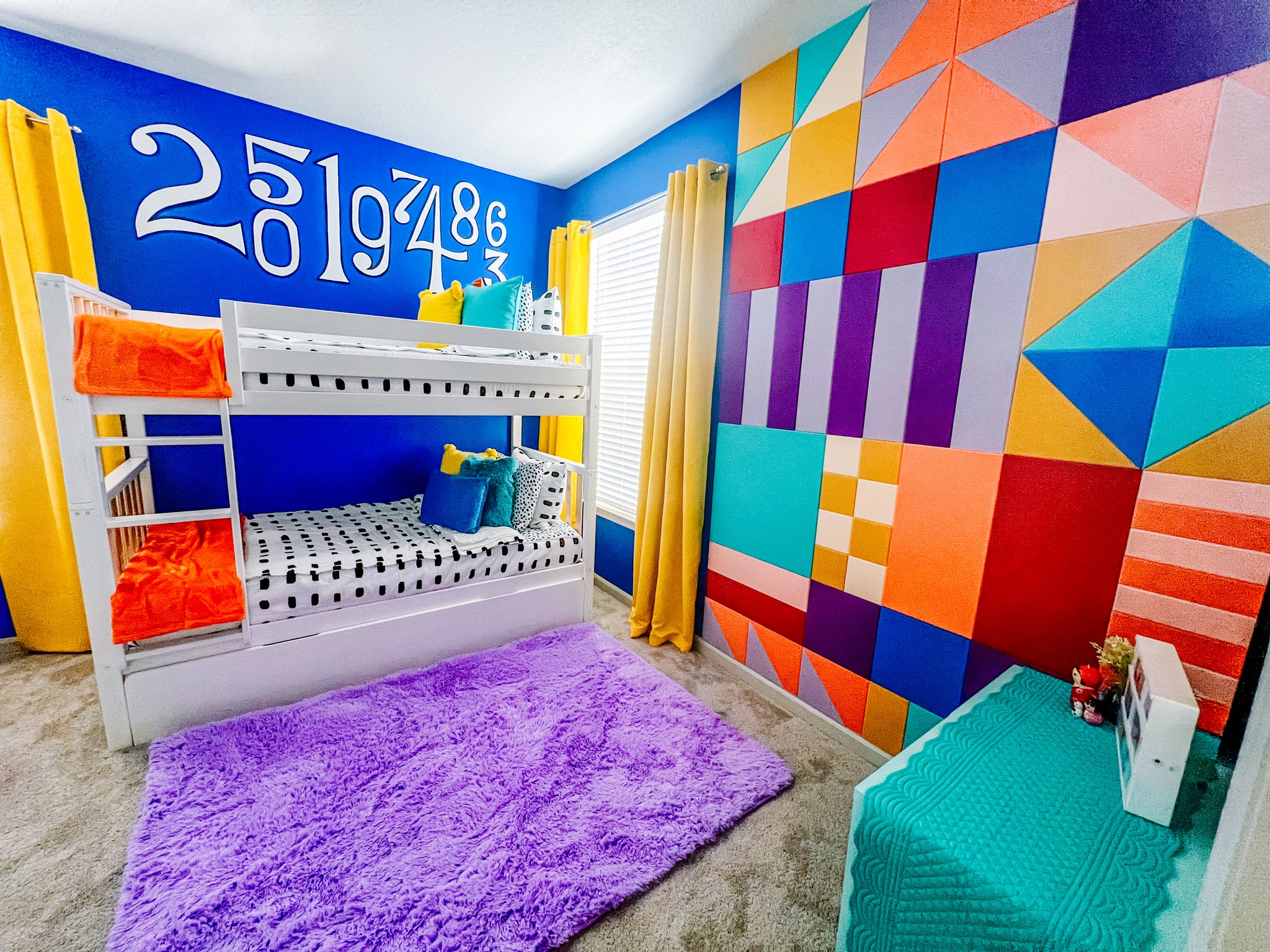 Colorful Disney themed kid's bedroom.