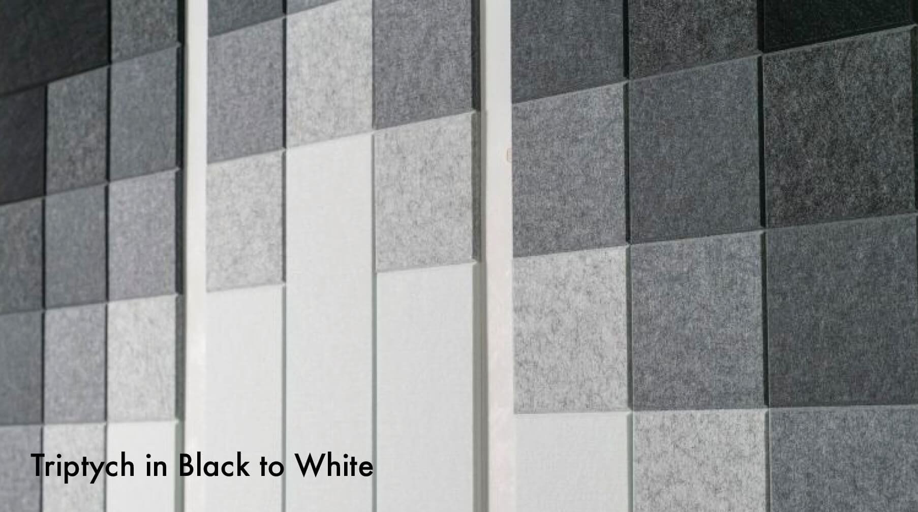 black and white felt wall tiles