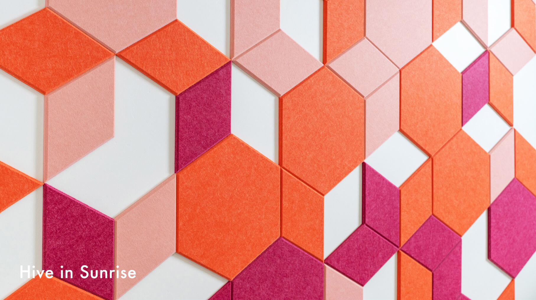 hive sunrise felt wall tiles