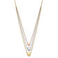 14K Tri-color Three Heart w/ 1in ext. Necklace