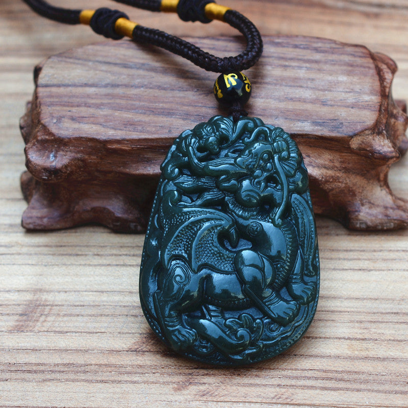 Jade Chinese Dragon Pendant - Jade Hunt