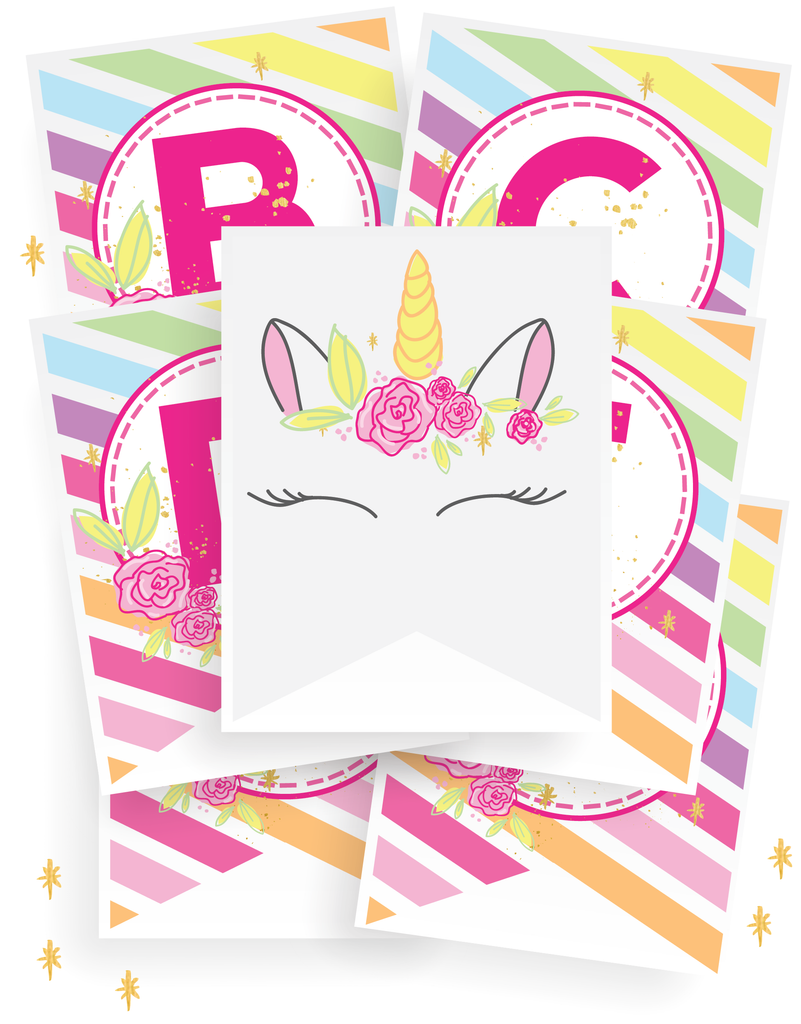 unicorn party banner