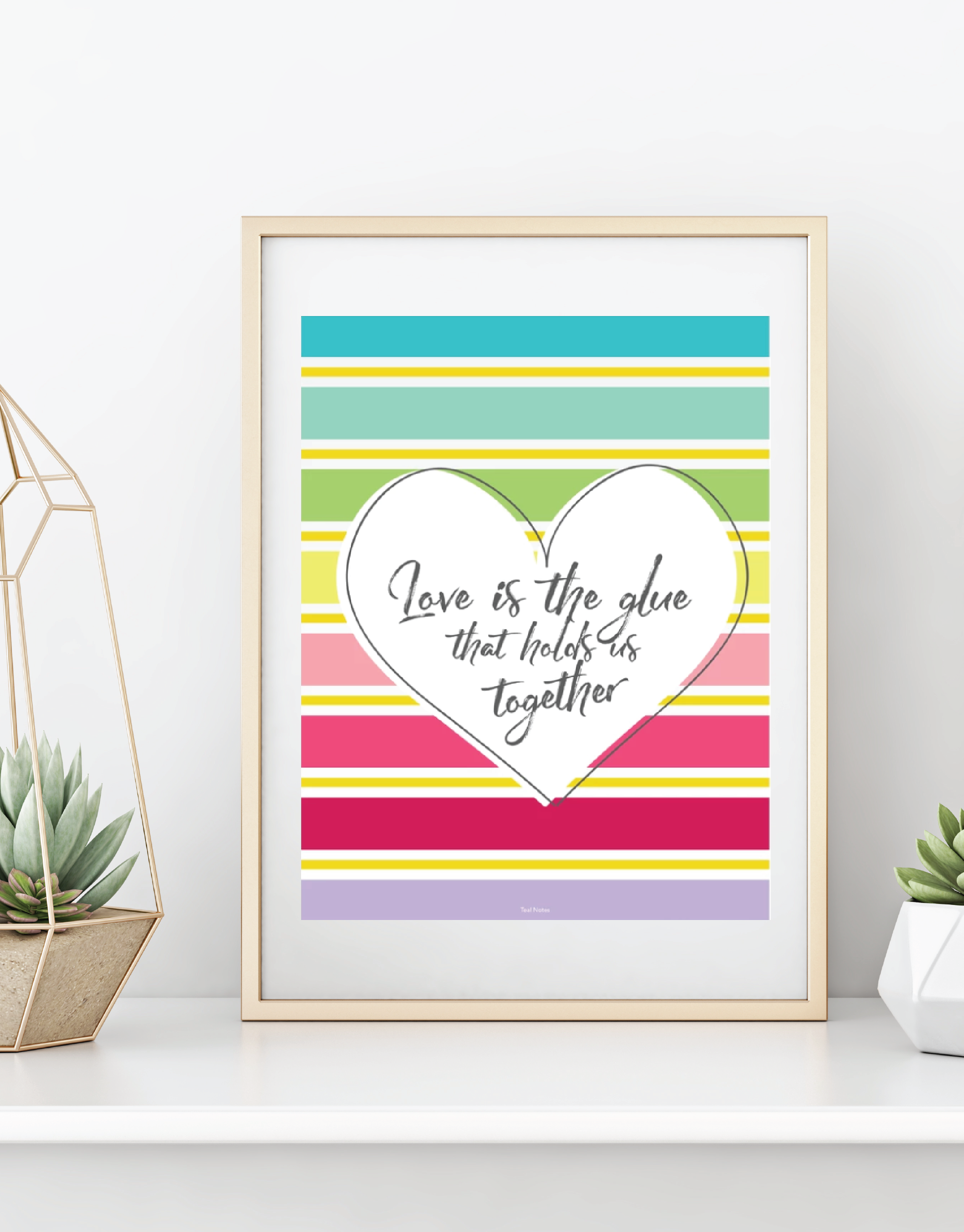 3 Page Heart Wall Art Set