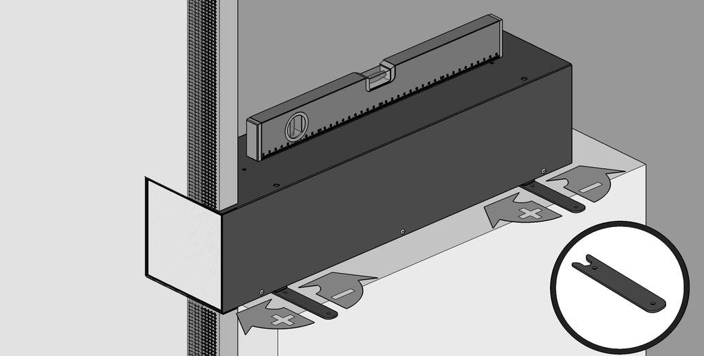 image about leveling the drawer during the installation