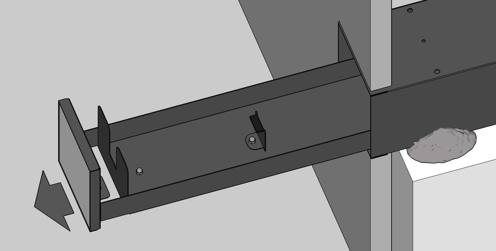 image about pulling out the drawer until it is knocking