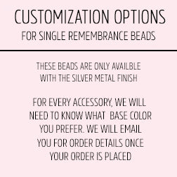 Remembrance Single Bead | Memorial Pandora Bead | Remembrance Pandora Bead | Funeral Flowers Bead | FENNO FASHION