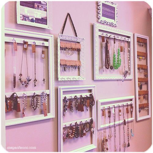 diy picture frame jewelry holder