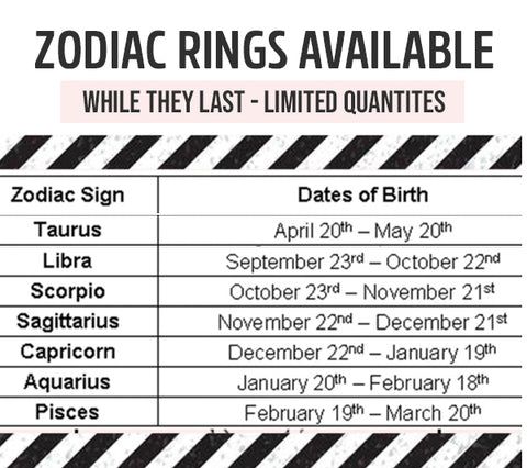 Adjustable Zodiac Rings | Zodiac Jewelry | FENNO FASHION | Megan Fenno